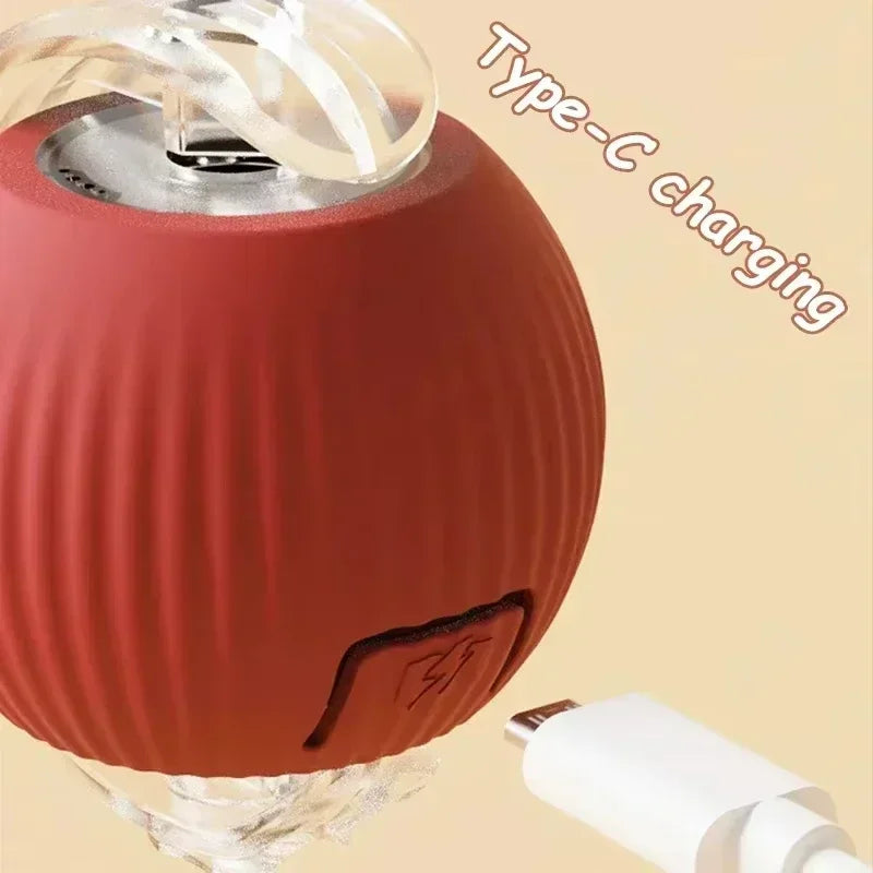 Interactive Rolling Cat Ball – Rechargeable Smart Toy for Pet Training