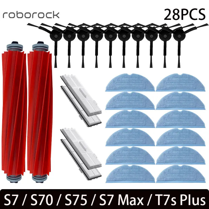 Vacuum Replacement Parts – Main Brush Hepa Filter for Roborock S7 Series