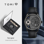 Minimalist Quartz Watch – Luxury Double Strap Set for Business Gift