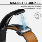 Magnetic Hybrid Watch Band – Leather and Silicone Strap for Garmin Sport