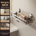 Corner Suction Storage Rack – Wall-Mounted Shelf for Bathroom Organization