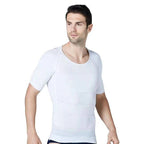 Mens Compression Undershirt – Seamless Slimming Body Shaper for Gynecomastia