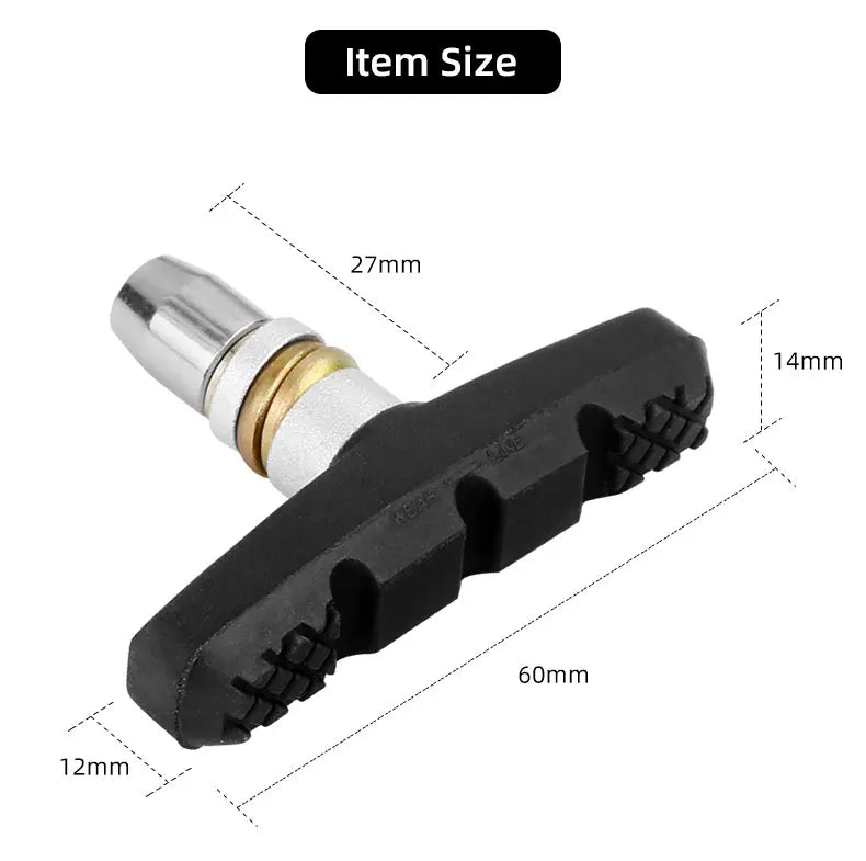 60mm Threaded V-Brake Pads – All-Weather MTB Brake Shoes for Mountain Bikes