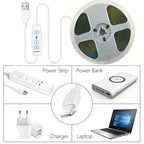 USB COB LED Strip Light – Dimmable Flexible Tape for TV Backlight Room Decor