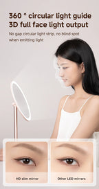 Adjustable LED Makeup Mirror – Metal Desktop Vanity Light for Daily Beauty