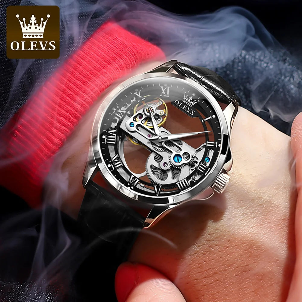 Automatic Mechanical Wristwatch – Skeleton Dial for Men Business Formal