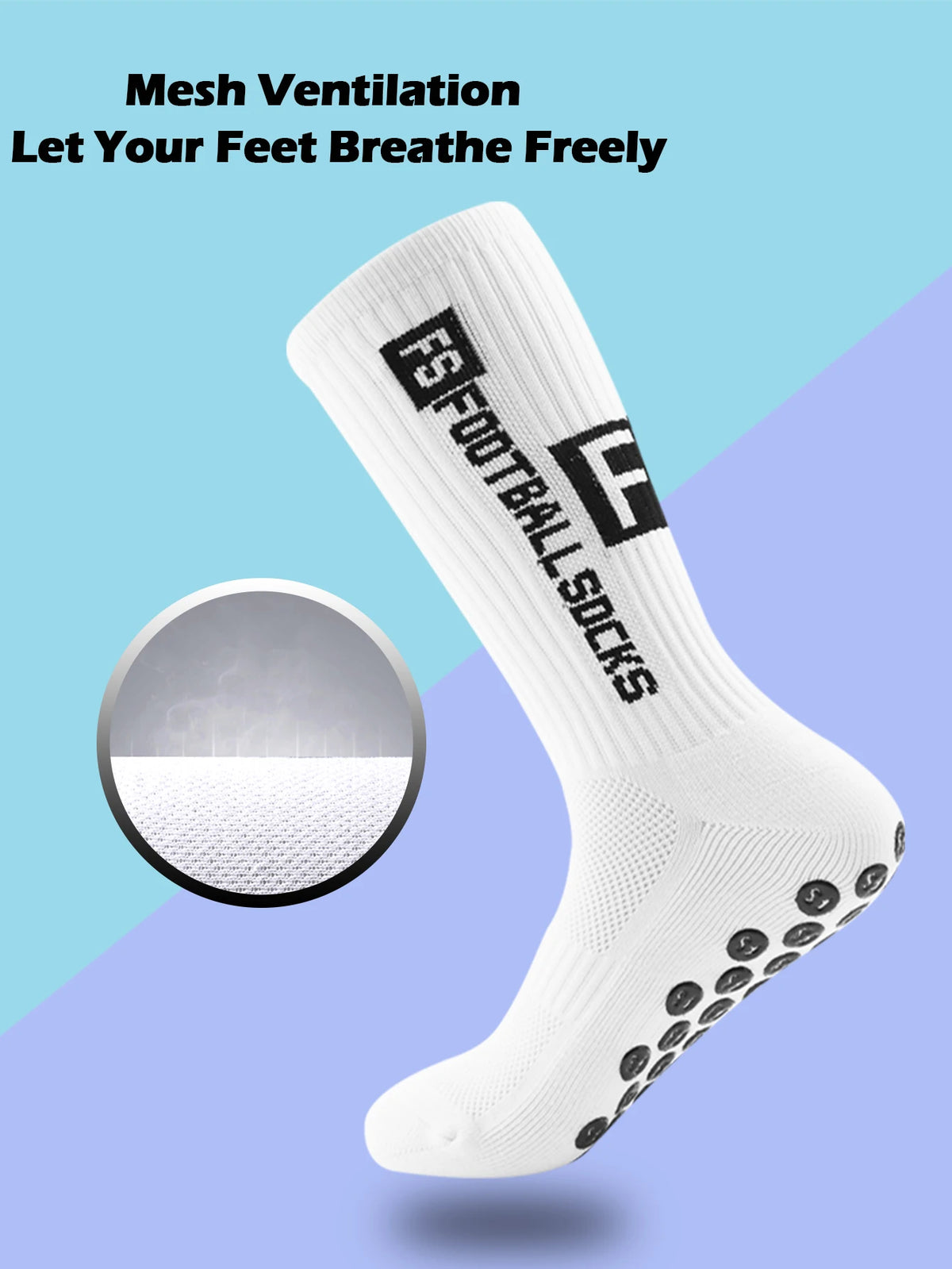 Non-Slip Athletic Soccer Socks – Cushioned Grip for Football and Basketball