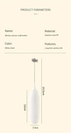 Handheld Electric Milk Frother – Automatic Kitchen Whisk for Coffee Foaming