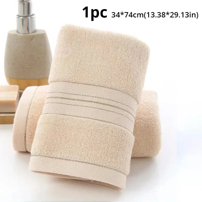 Thickened Cotton Bath Towel – Highly Absorbent Skin-Friendly for All Ages