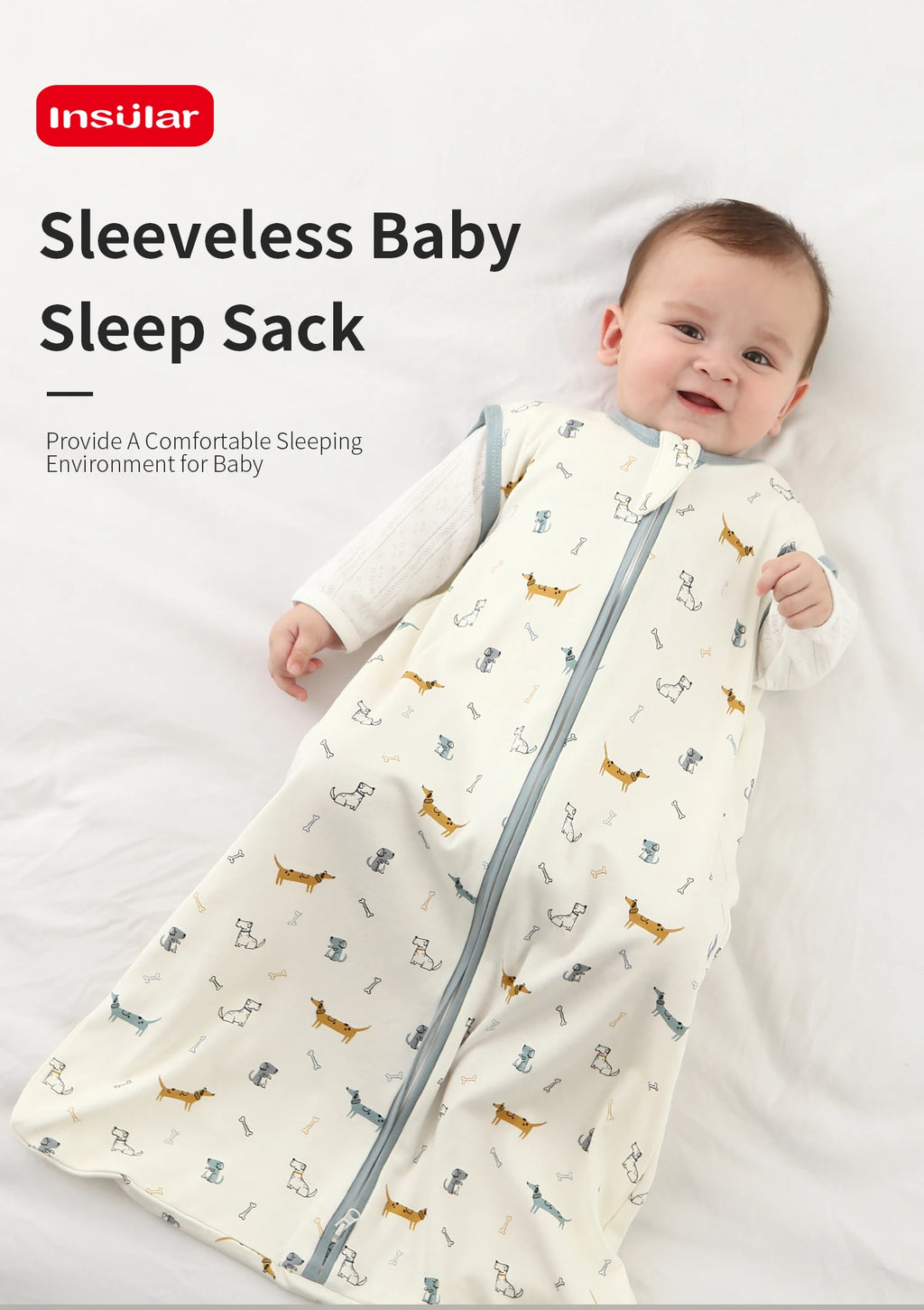 Cotton Baby Sleeping Bag – Anti-Kick Vest Swaddle for Infant Sleep
