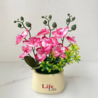 Faux Butterfly Orchid Potted Plant – Elegant Floral Decor for Home Office