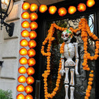 Mexican Marigold Garland LED Lights – Artificial Flower Decor for Day of the Dead