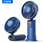 Portable Handheld USB Fan – 5000mAh Rechargeable Desk Fan for Outdoor Travel