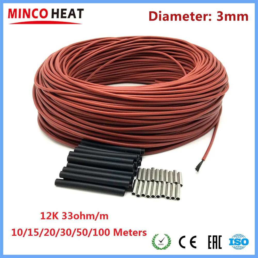 Carbon Fiber Heating Cable – 12K Infrared Wire for Radiant Floor Warming