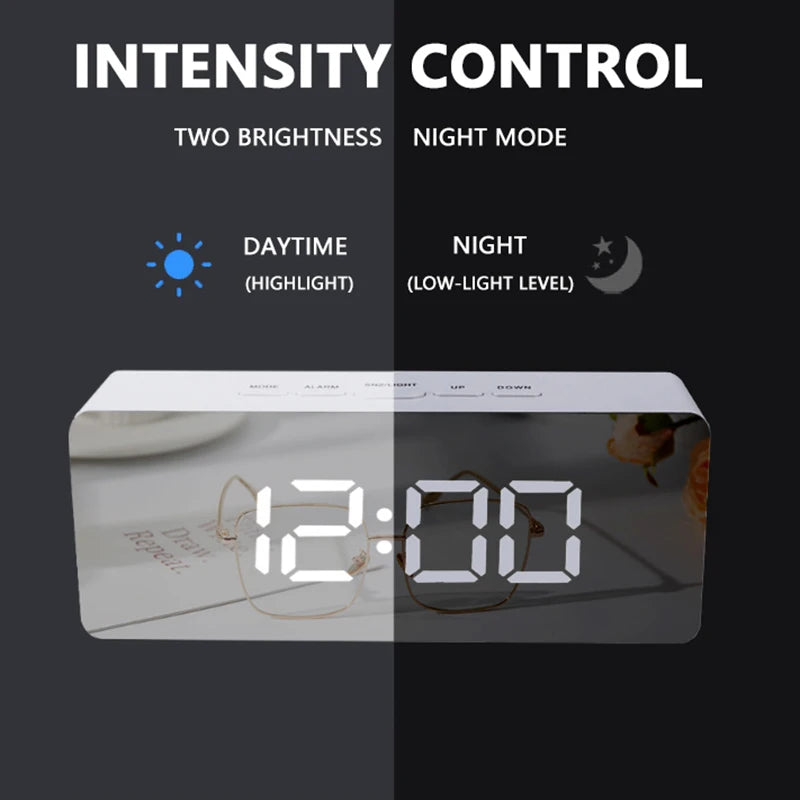 LED Digital Desktop Alarm Clock – Temperature Display for Home and Office