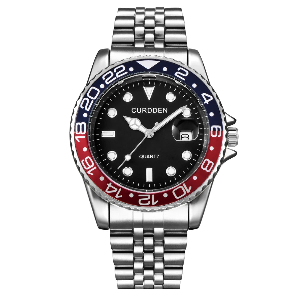 Golden Stainless Steel Quartz Watch – Elegant Analog Fashion for Women