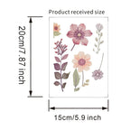 Floral PVC Wall Decal – Removable Waterproof Sticker for Home Decor