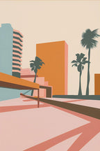 Modern Cityscape Canvas Print – Travel Landscape Wall Art for Home Decor