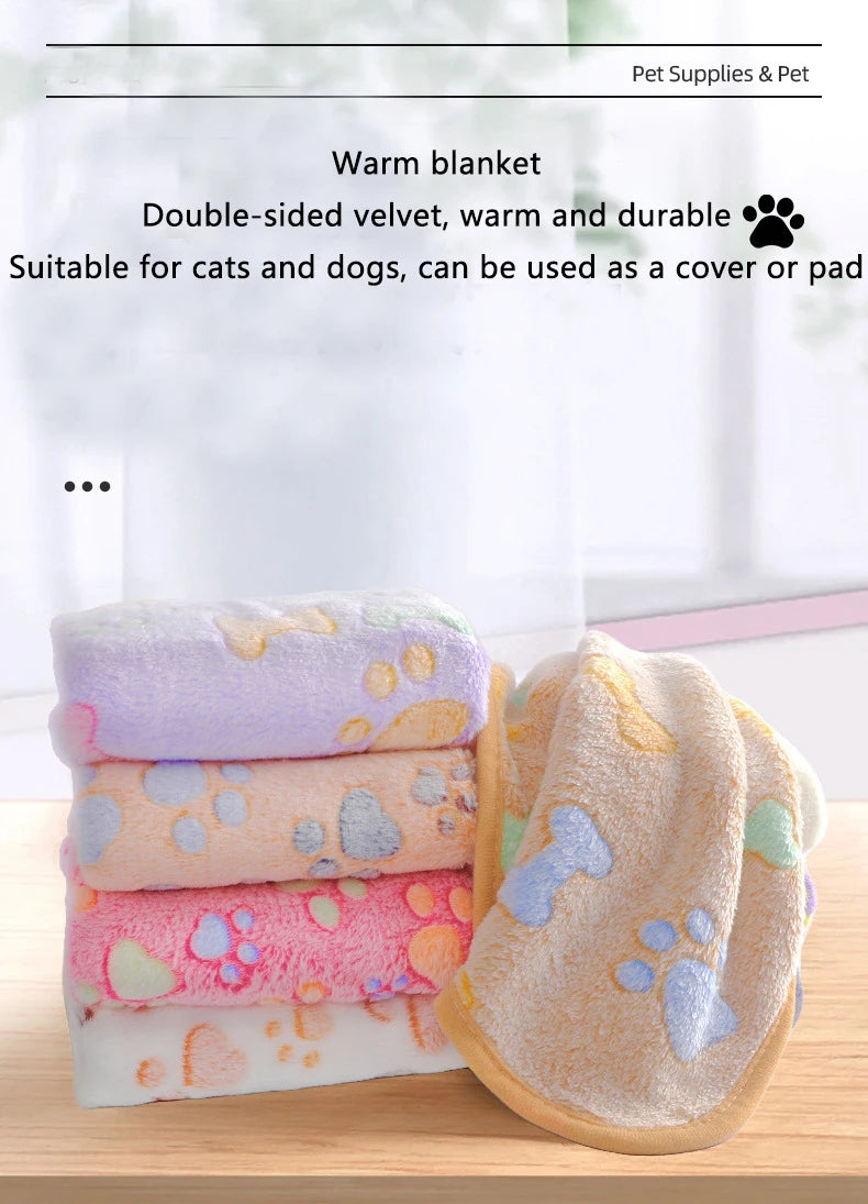 Pet Blanket – Coral Velvet Soft All-Season Pad for Dogs and Cats