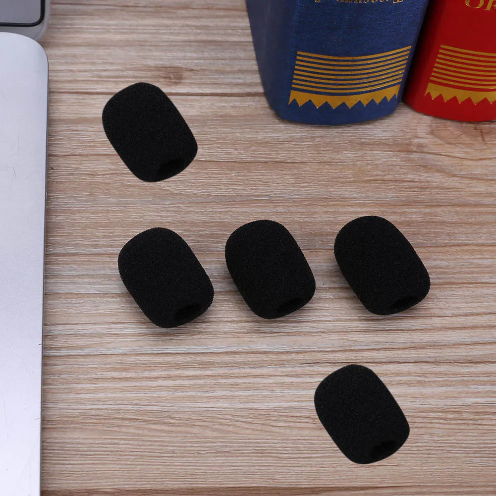Soft Elastic Sponge Microphone Covers – Foam Windscreens for Headset Mics