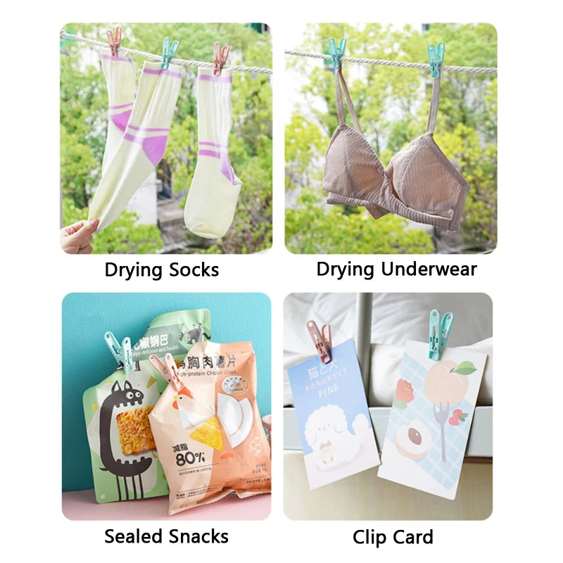 Plastic Clothes Pins – Heavy Duty Laundry Clips for Drying Towels and Socks