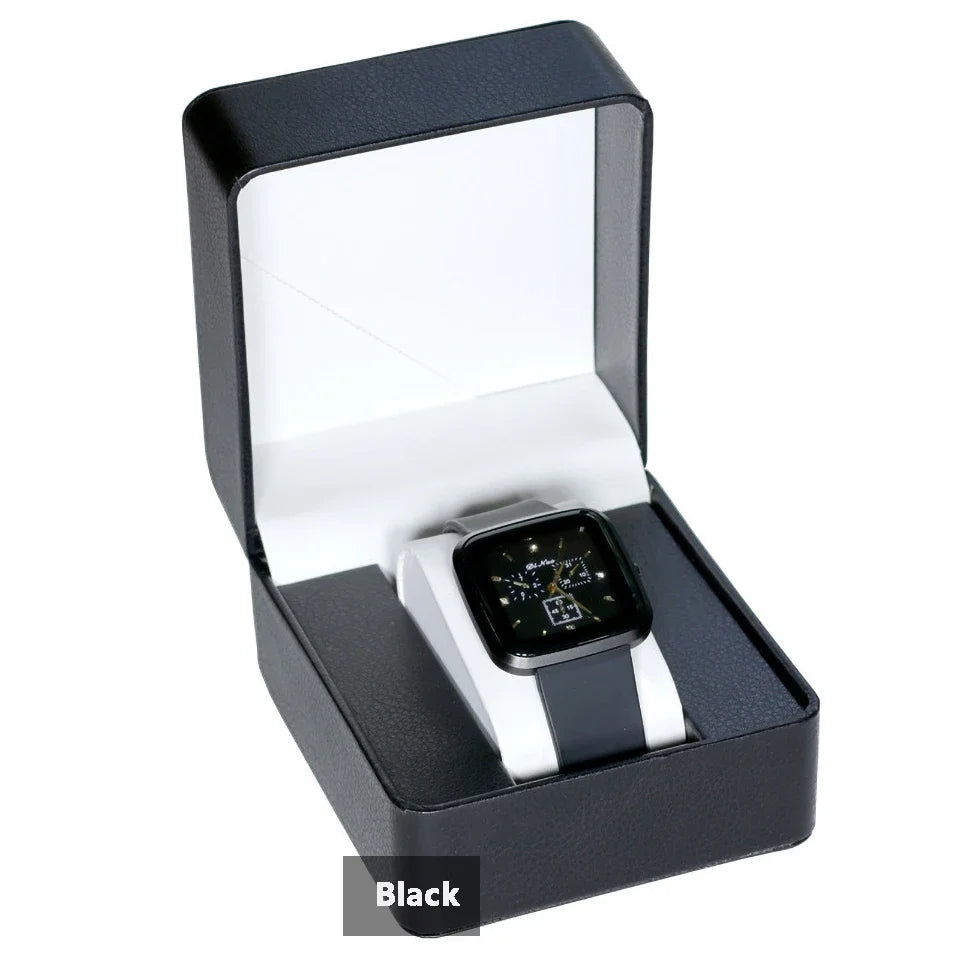 Black PU Leather Watch Box – Single Display Case with Pillow for Men