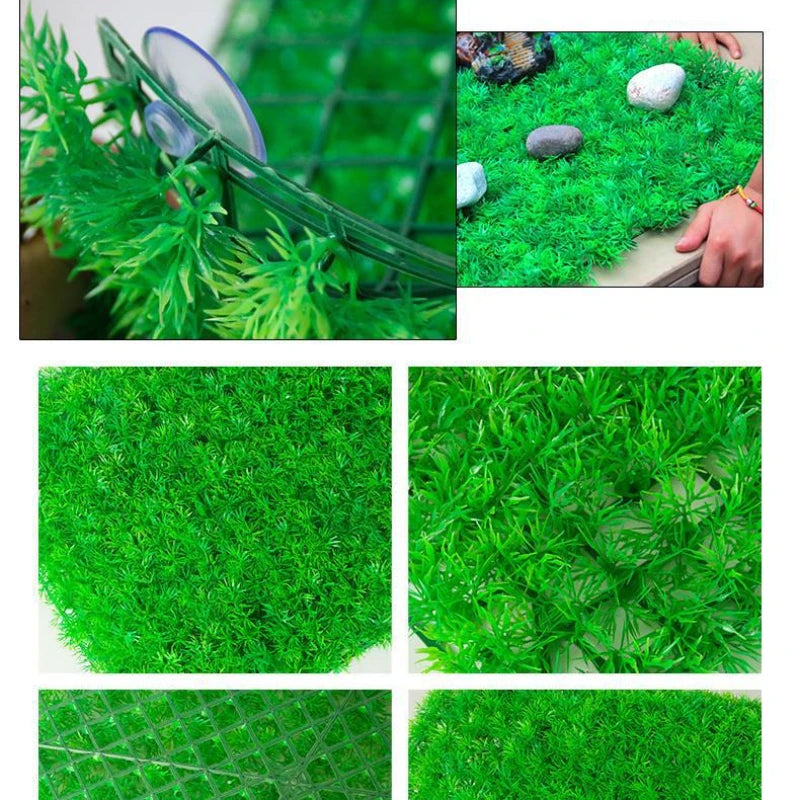 Artificial Grass Turf Mat – Dense Simulated Lawn for Aquarium Decoration