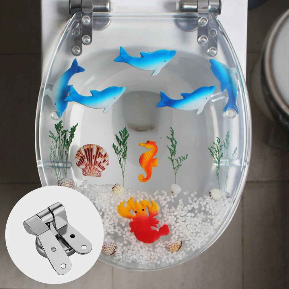 Stainless Steel Toilet Seat Hinges – Universal Replacement for DIY Lid Repair