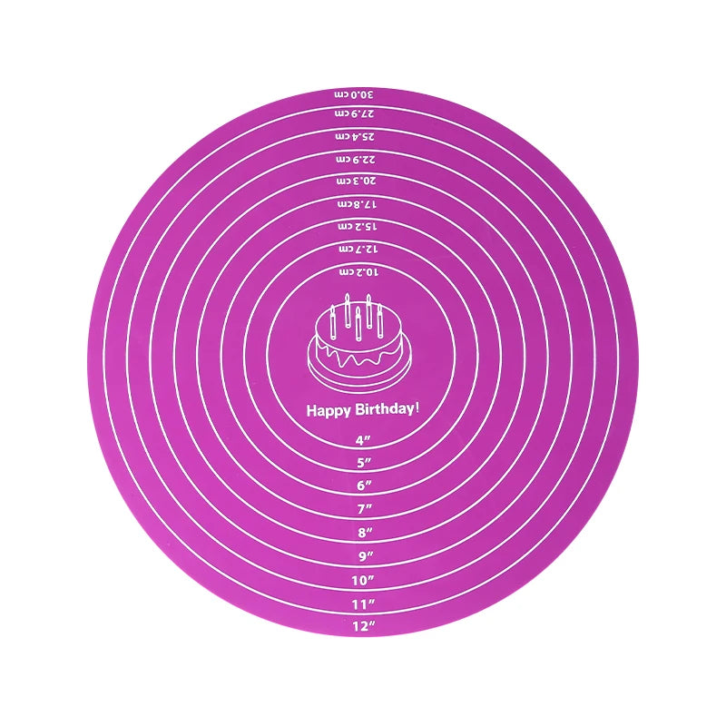 Silicone Cake Turntable Mat – Non-stick Heat Resistant Tool for Baking