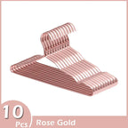 Golden Aluminum Alloy Coat Hangers – Durable Wardrobe Storage Organizer