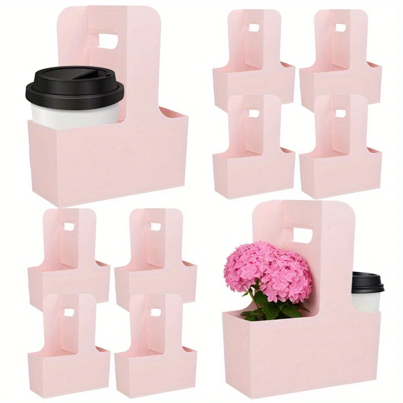 Floral Paper Gift Boxes – Decorative Handle Carriers for Birthday Wedding Party