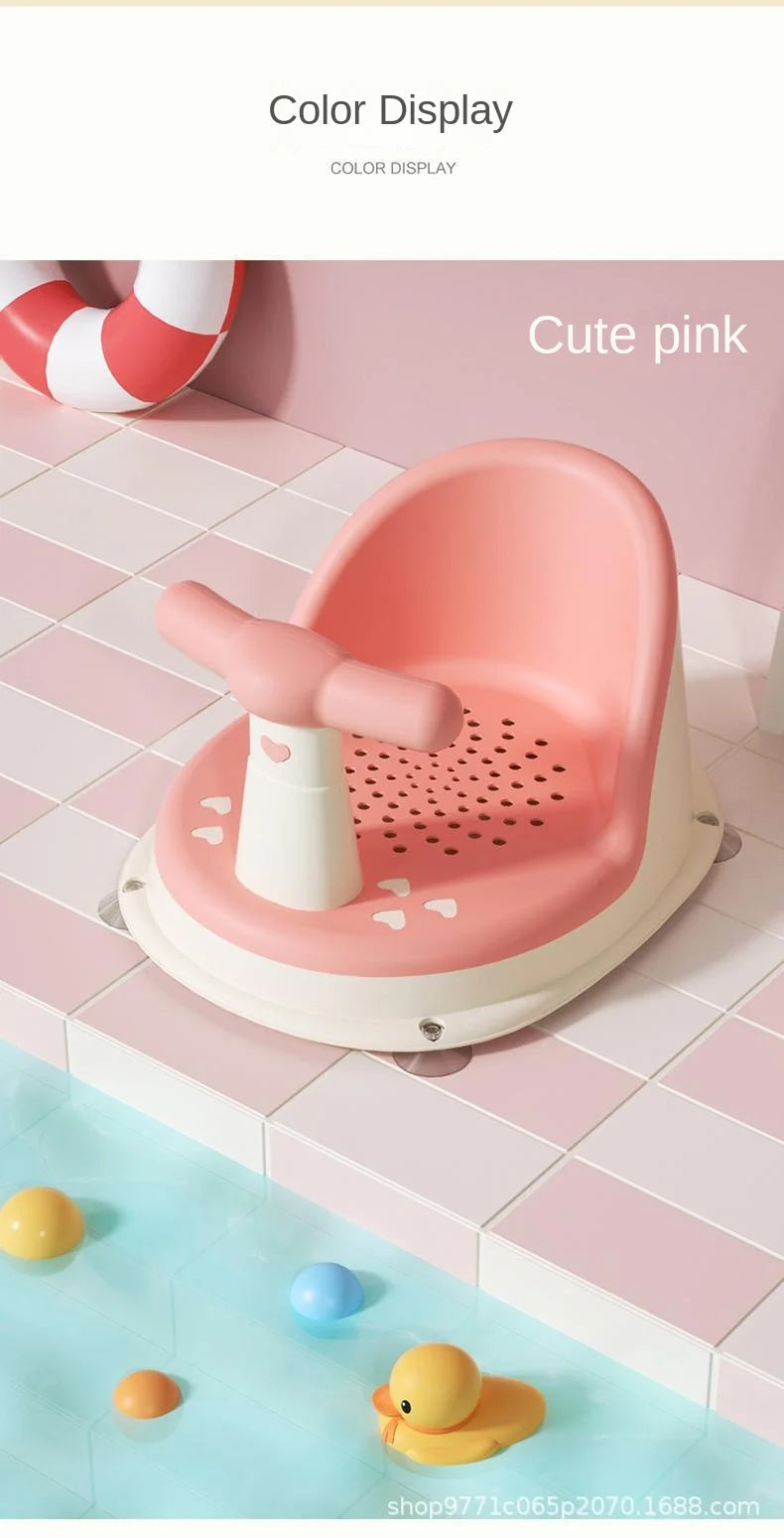 Portable Baby Shower Seat – Non-Slip Support Stand for Newborn Bathing