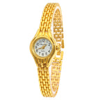 Gold Plated Quartz Bracelet Watch – Elegant Analog Timepiece for Women