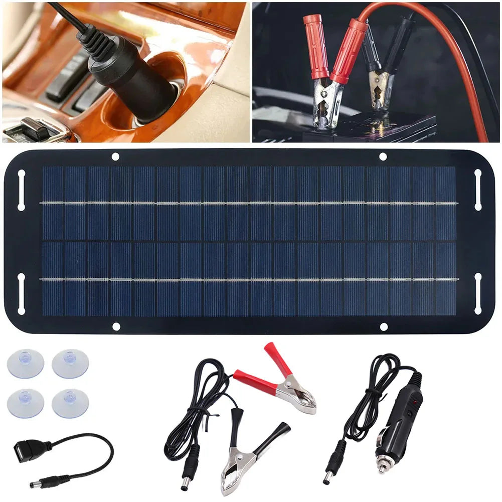 60W Solar Battery Trickle Charger – 12V Portable Panel for Car Boat Caravan