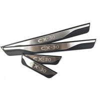 Stainless Steel Door Sill Guards – Interior Protective Scuff Plates for Mazda CX-30