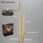 High Torque Wall Clock Mechanism – DIY Repair Kit with Gold and Black Hands