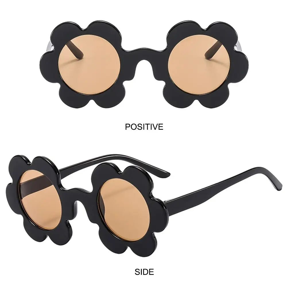 Retro Sunflower Round Sunglasses – Floral Festival Shades for Women