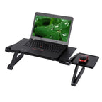 Aluminum Laptop Cooling Stand – Foldable Notebook Tray for Bed Office Desk