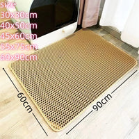 Large Waterproof EVA Cat Litter Mat – Double Layer Tray for Pet Hygiene