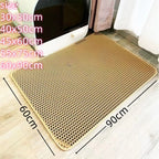 Large Waterproof EVA Cat Litter Mat – Double Layer Tray for Pet Hygiene