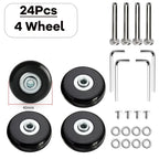 Luggage Replacement Wheels – Silent Repair Kit for Travel Suitcase