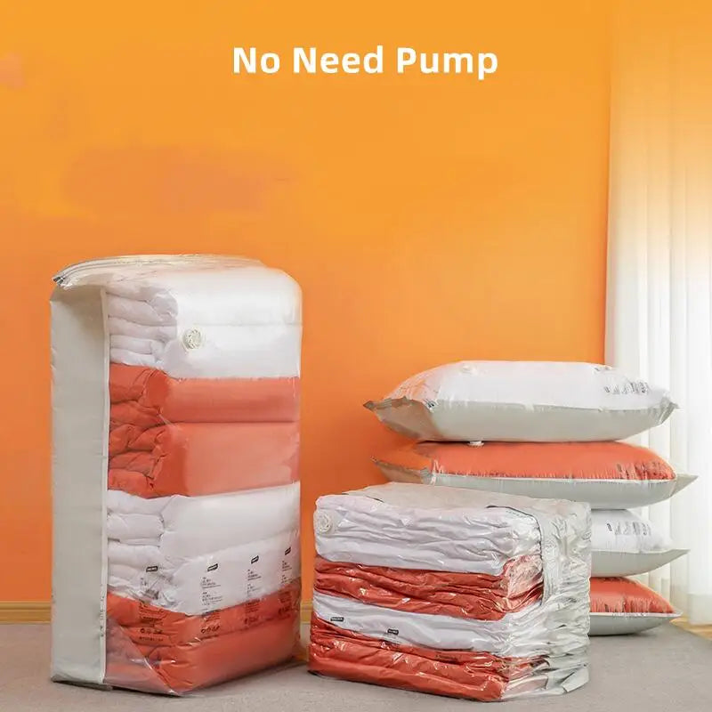 Large Vacuum Storage Bags – Compression Plastic Sealers for Clothes Blankets