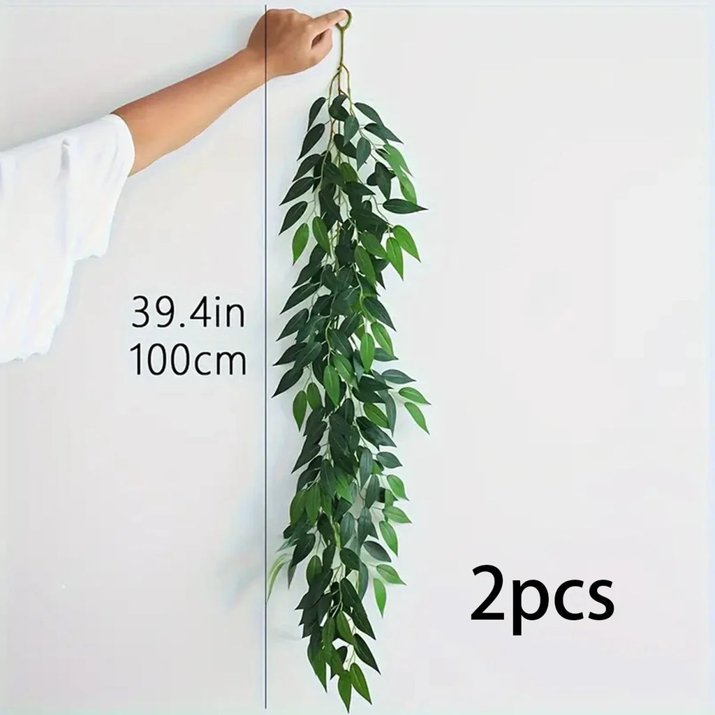 Artificial Italian Ruscus Garland – Silk Willow Ivy Leaves for Wedding Decor