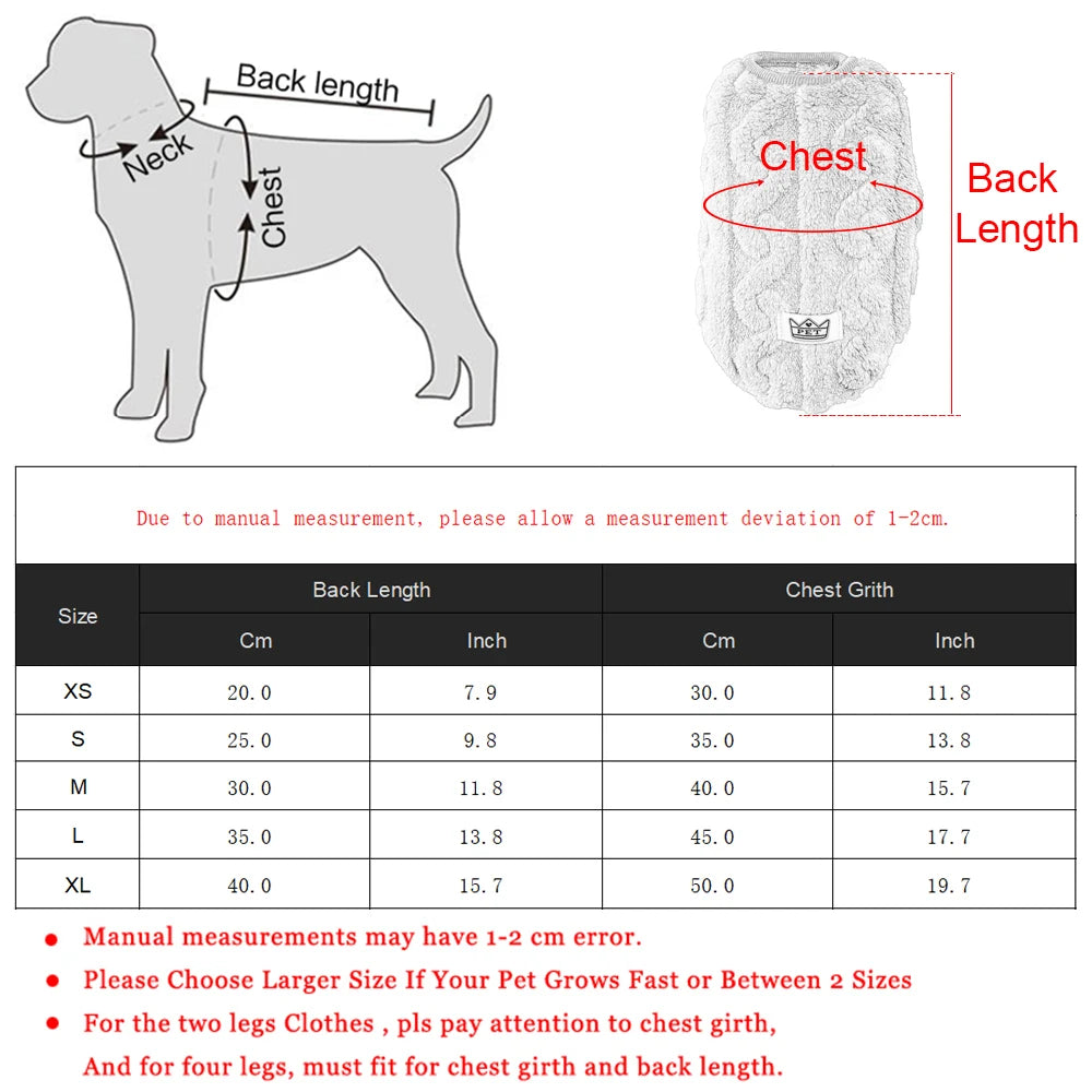 Fleece Dog Sweater – Warm Winter Apparel for Small Dogs and Cats