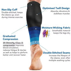 Compression Calf Sleeves – 20-30mmHg Shin Support for Running and Athletics