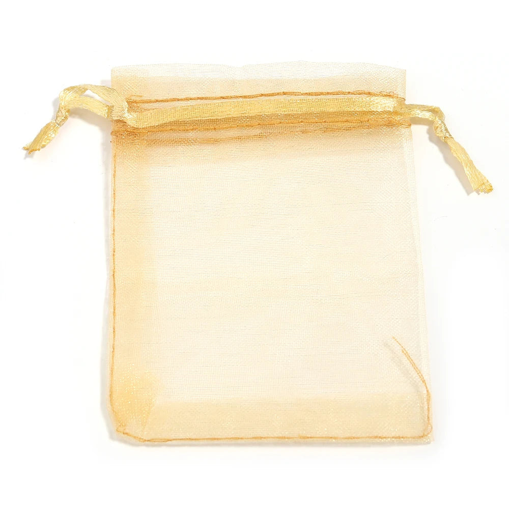 Organza Gauze Gift Bags – Drawstring Jewelry Pouches for Wedding Party Favors
