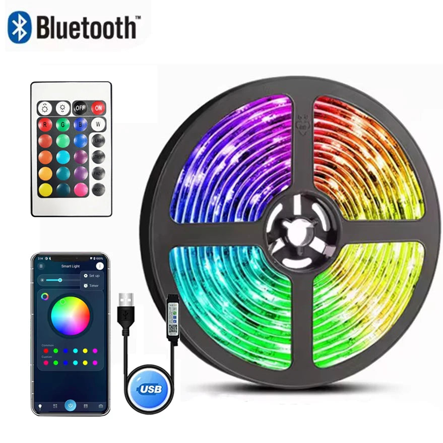 RGB LED Strip Lights – Flexible APP Controlled TV Backlight for Room Decor