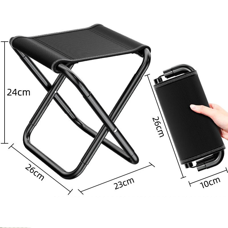 Portable Folding Camping Chair – Aluminum Alloy Seat for Outdoor Fishing