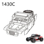 RC Car Spare Parts – Differential Shock and Tire Set for 1/14 Scale Models