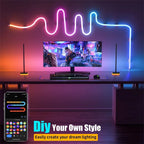 RGBIC Silicone Neon LED Strip – Music Sync Lighting for Room Decor